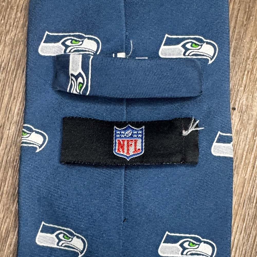 NFL Blue and White Men's Tie - Picture 2 of 5